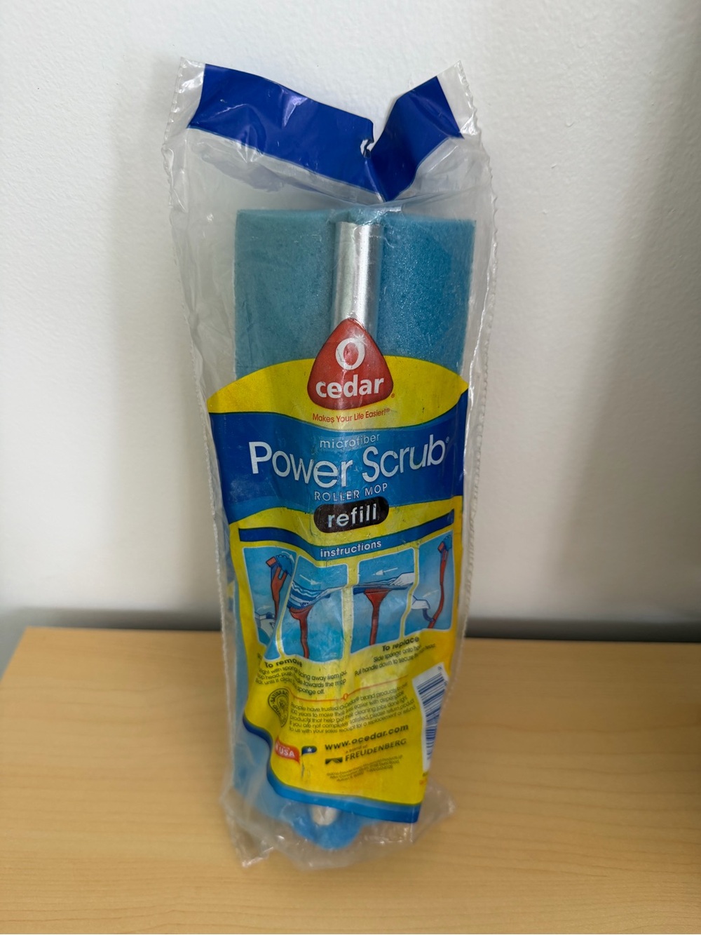 O Cedar Pro Scrub Roller Mop Refill 10” Wave Sponge Head NEW Sealed Discontinued
